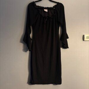 Vintage Y2K Capucino Black Witchy Mini Dress